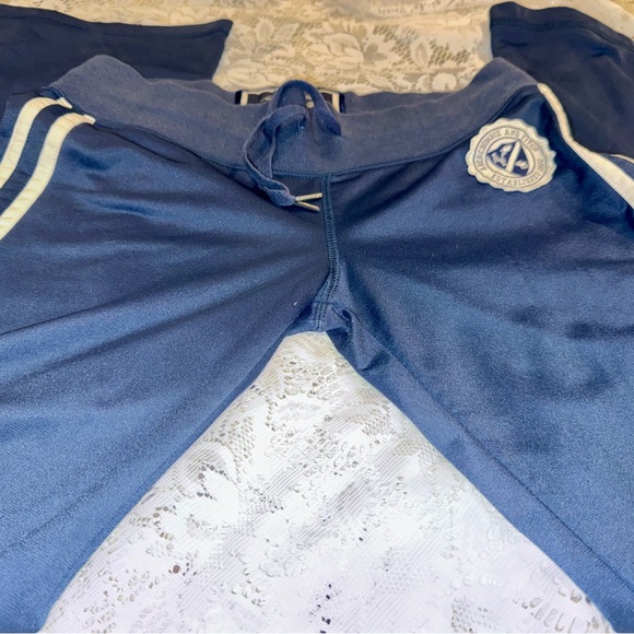 Abercrombie & Fitch Navy Track Pants Sweat Pants size small low rise Vintage - Picture 6 of 14